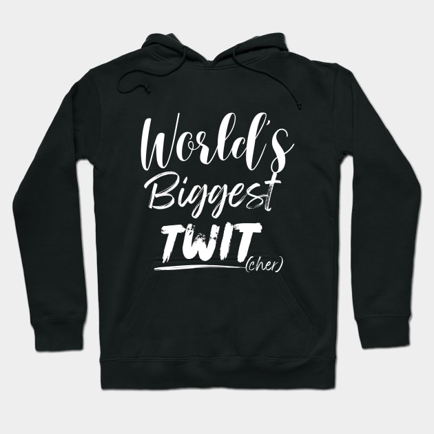 World's biggest Twitcher White Birdwatching T Shirt Hoodie by Personal Touch